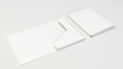 Mockup of blank white cardboard folder - 279583334