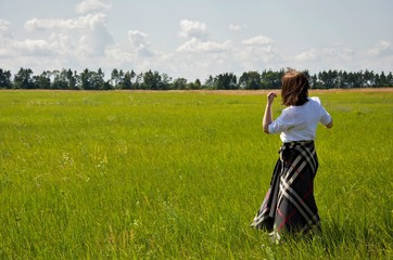  woman resting in nature