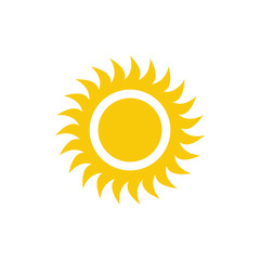 sun, icon, vector, illustration, design, summer, symbol, isolated, sign, light, element, sunshine