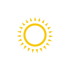 sun, icon, vector, illustration, design, summer, symbol, isolated, sign, light, element, sunshine