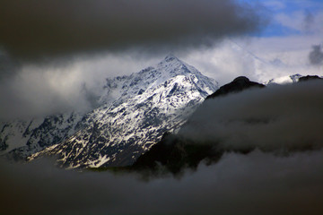 Caucasus. Daryal gorge. Mount Kaidzhana.