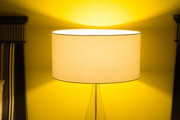 yellow lamp with warm yellow light