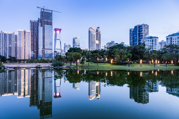 Fototapeta na wymiar Scenery of Xiangmi Park, Shenzhen, Guangdong, China