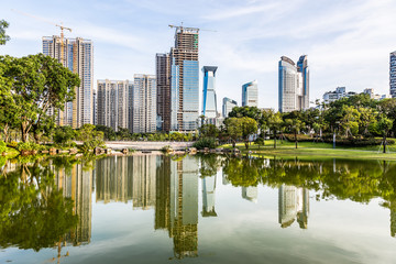 Fototapeta na wymiar Scenery of Xiangmi Park, Shenzhen, Guangdong, China