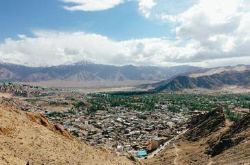 Fototapeta na wymiar Leh city view, Ladakh, India