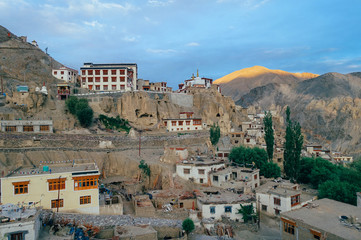 Obraz premium View of landscapes nearby of Lamayuru village in Himalayas, Ladakh, India, Tibet