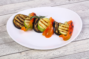 Grilled vegetables - eggplant, zucchini and pepper