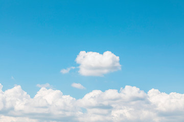 Blue sky with white clouds