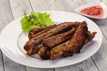 Roasted pork ribs