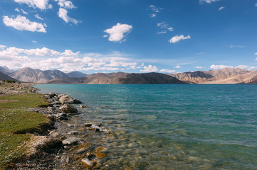 Mountain lake, Pangong lake, Ladakh