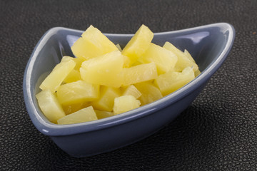 Marinated pineapple pieces