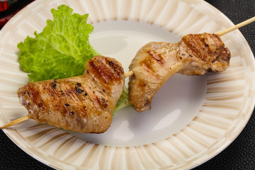 Chicken wings skewer