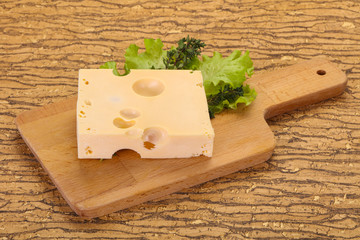 Maasdam cheese brick