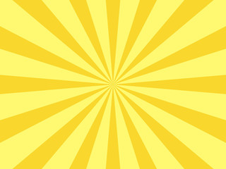放射状の背景　黄色