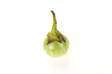 Asian green eggplant - ready for cooking