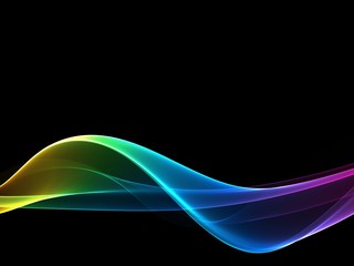 Abstract rainbow light wave futuristic background