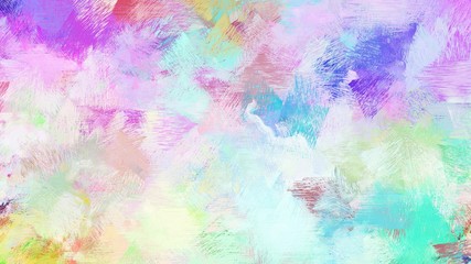 brush painting with light gray, medium turquoise and medium orchid background-color