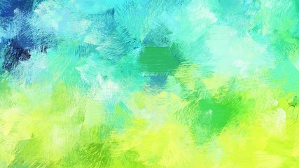 abstract brush painting for use as background, texture or design element. mixed colours of tea green, light sea green and khaki