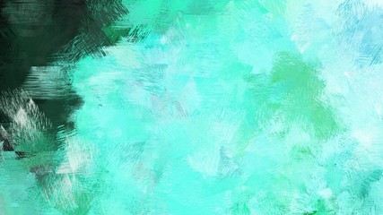 abstract brush painting for use as background, texture or design element. mixed colours of aqua marine, very dark blue and pale turquoise
