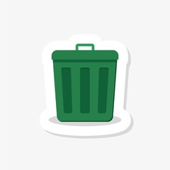 Save Download Preview trash sticker isolated on white background