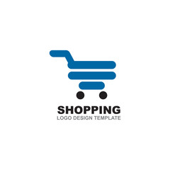 Shopping cart logo design vector template