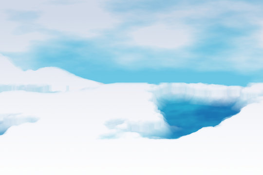 winter frozen ice glacier landscape