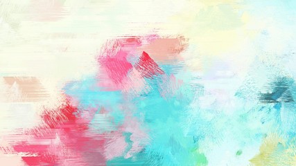 beige, medium turquoise and pastel red color brushed painting. artistic artwork for use as background, texture or design element