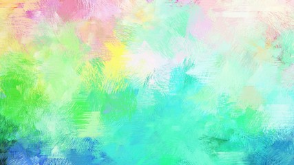 bright brushed painting with tea green, medium turquoise and aqua marine colors. use it as background or texture