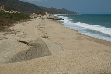 Landscape on the trail to Cabo San Juan in Tayrona NP in Colombia