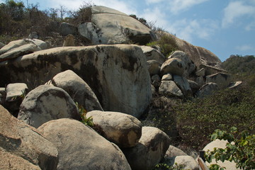 Landscape on the trail to Cabo San Juan in Tayrona NP in Colombia