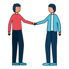 young businessmen team avatars characters