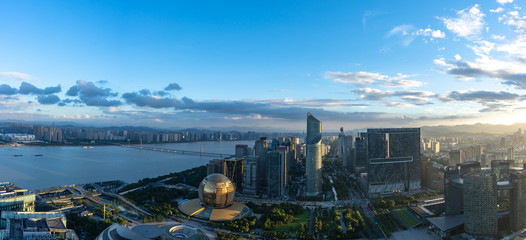 Obraz premium panoramic city skyline in hangzhou china
