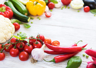 Different raw vegetables