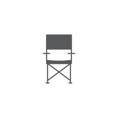 Camping chair vector icon isolated on white background