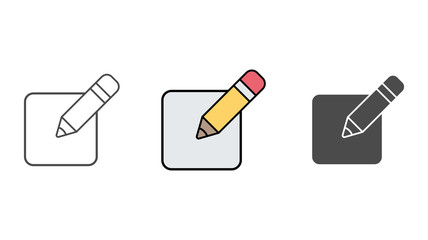 Edit vector icon sign symbol