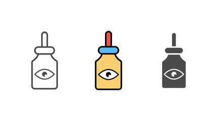 Eye drop vector icon sign symbol