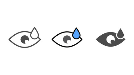 Eye drop vector icon sign symbol