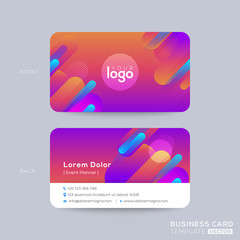 Obraz premium modern business card design with vibrant bold color graphic background