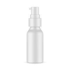 Cosmetic or medical bottle mockup isolated on white background. Vector illustration
