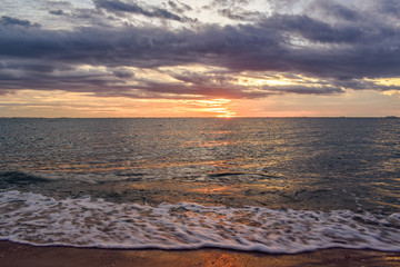 Evening holidays on beautiful beaches and sunsets