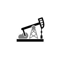 Oil rig related icon on background for graphic and web design. Simple illustration. Internet concept symbol for website button or mobile app.