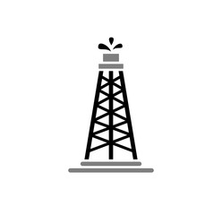 Oil rig related icon on background for graphic and web design. Simple illustration. Internet concept symbol for website button or mobile app.