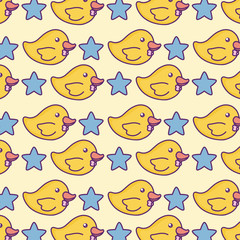 pattern of ducks and stars decoration