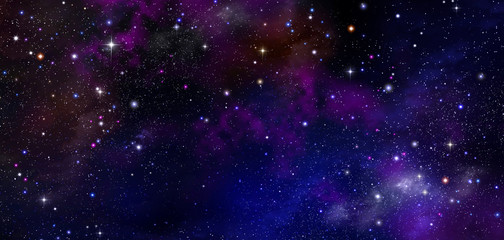 abstract space background with nebula and stars. Starry night  sky