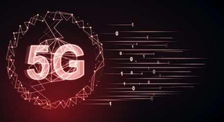 Glowing red 5G net