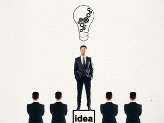 Idea and leadership concept