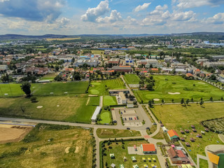 Der Stadtteil Brno-Komarov von oben, Tschechische Republik