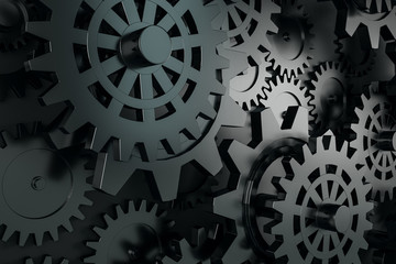 Creative silver gears background