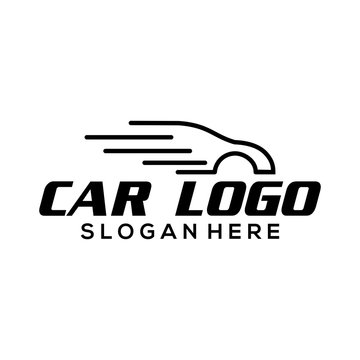 car logo swosh line concept black and white