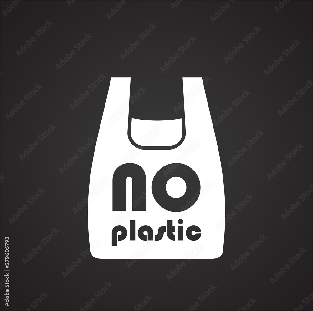 Poster plastic related icon on background for graphic and web design. simple illustration. internet concept
